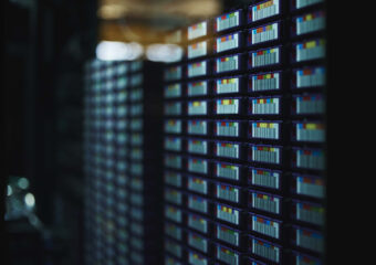 Shot of electronic equipment in a server room