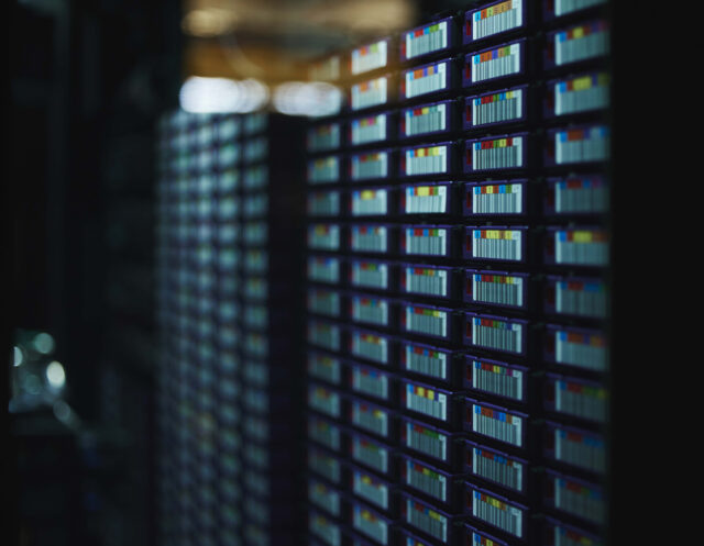 Shot of electronic equipment in a server room