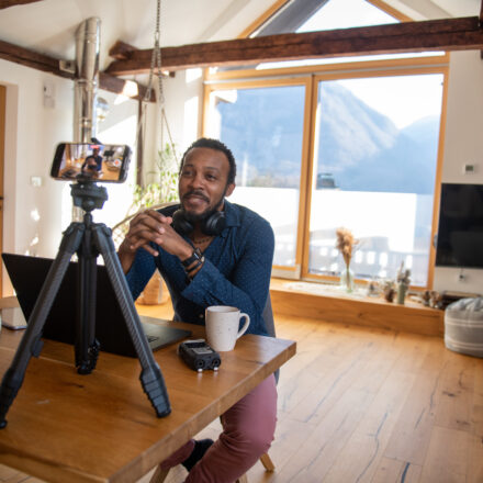 Content Creator Working At Home