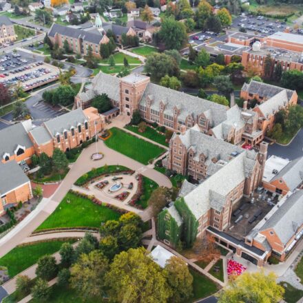 Mercyhurst university aerial for a blog about higher education cybersecurity resilience